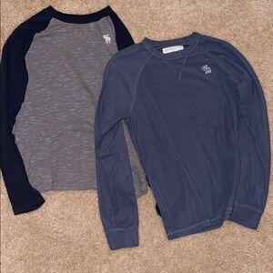 Abercrombie Kids Long Sleeve Tees - Gray and Blue